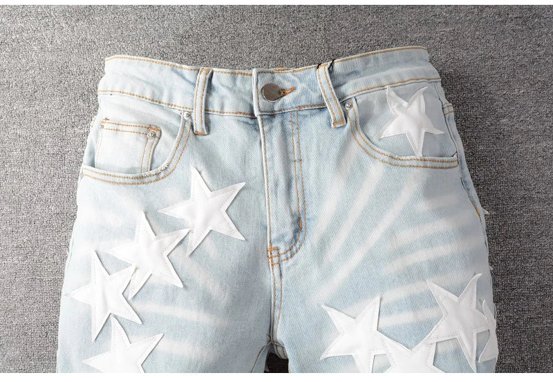VALIFIED WHITE STARS SLIM FIT JEANS