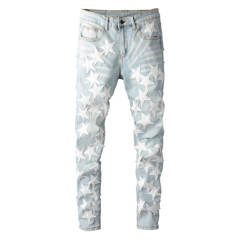 VALIFIED WHITE STARS SLIM FIT JEANS