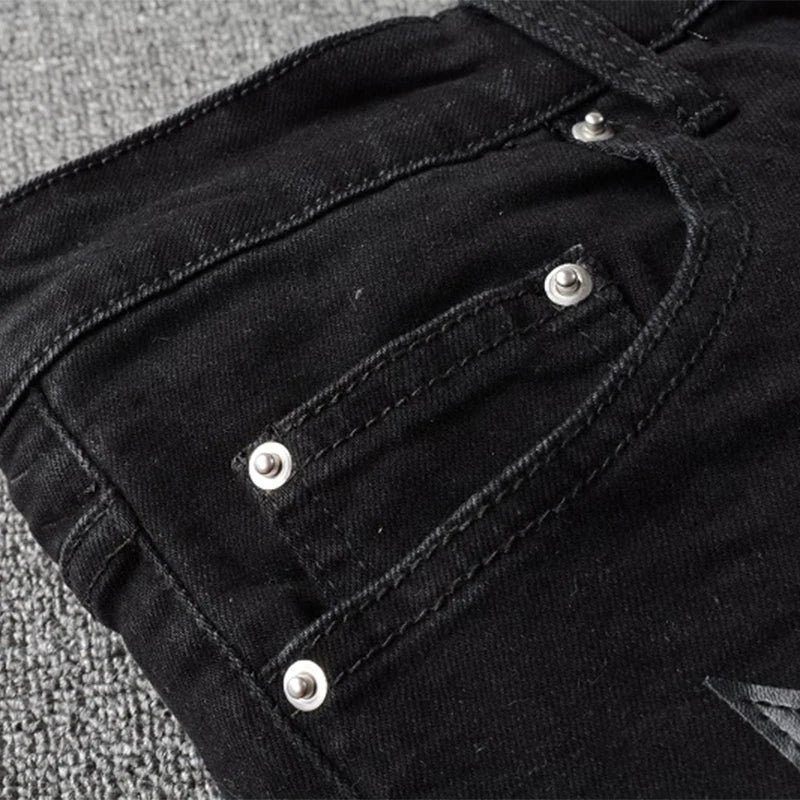 VALIFIED INFINITY BLACK STARS SLIM FIT JEANS