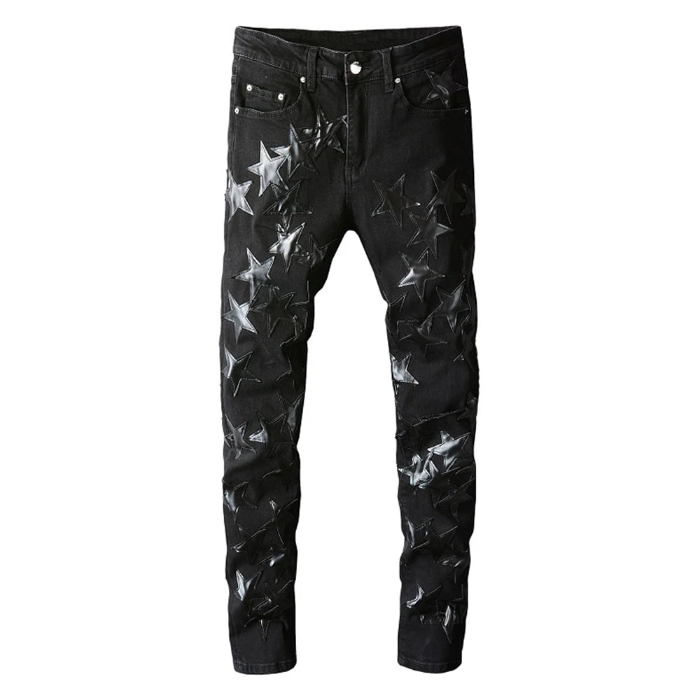 VALIFIED INFINITY BLACK STARS SLIM FIT JEANS