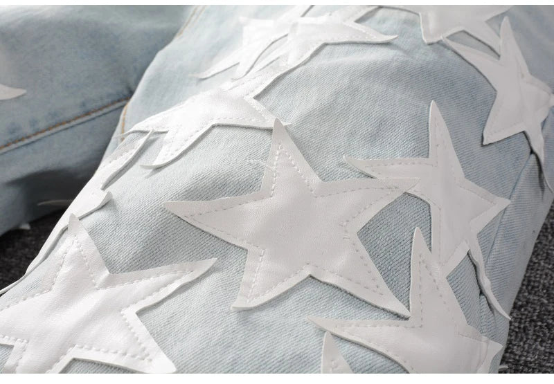 VALIFIED WHITE STARS SLIM FIT JEANS