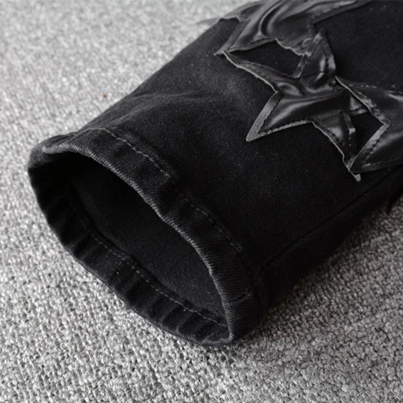 VALIFIED INFINITY BLACK STARS SLIM FIT JEANS