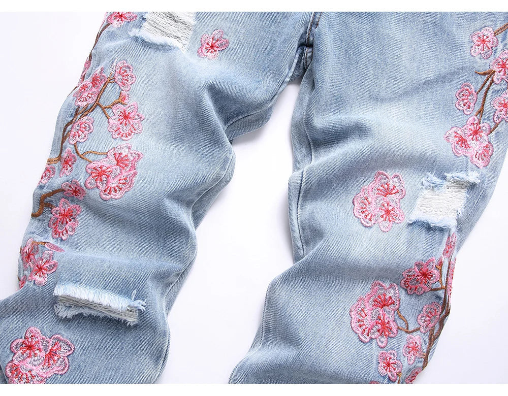 VALIFIED CHARMING FLOWERS FLARED JEANS (Light Edition)