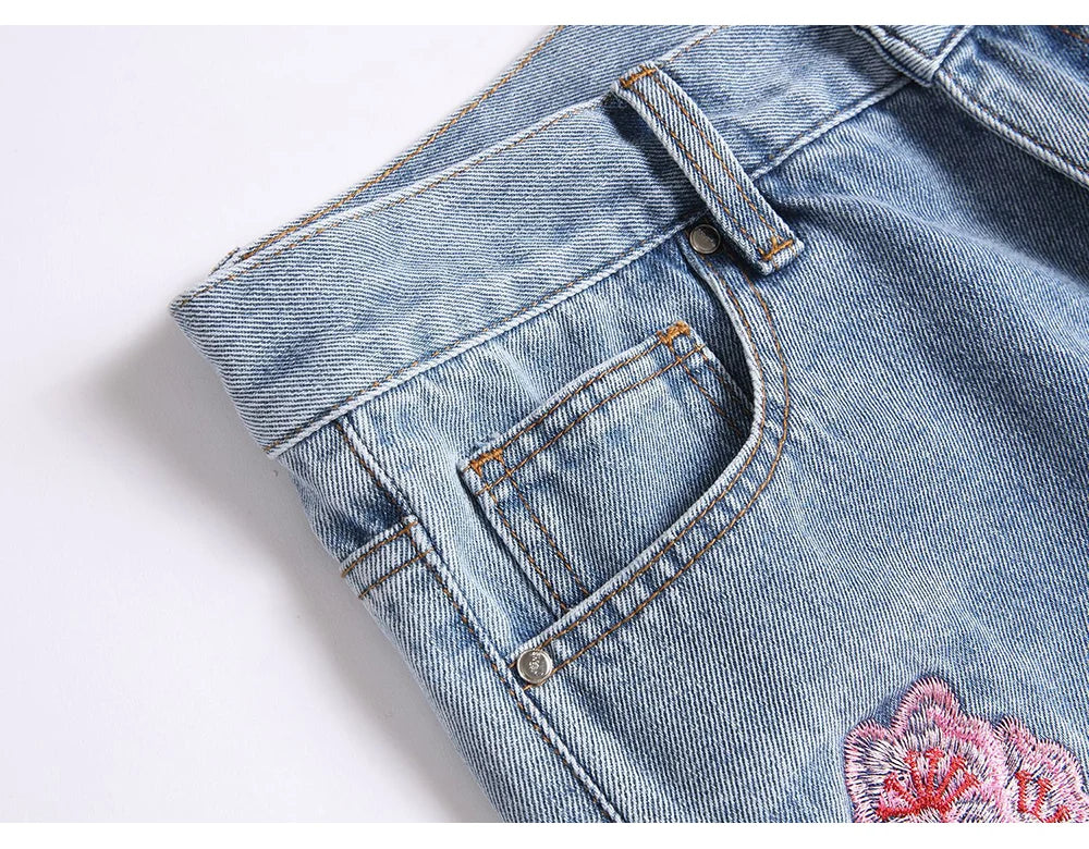 VALIFIED CHARMING FLOWERS FLARED JEANS (Light Edition)