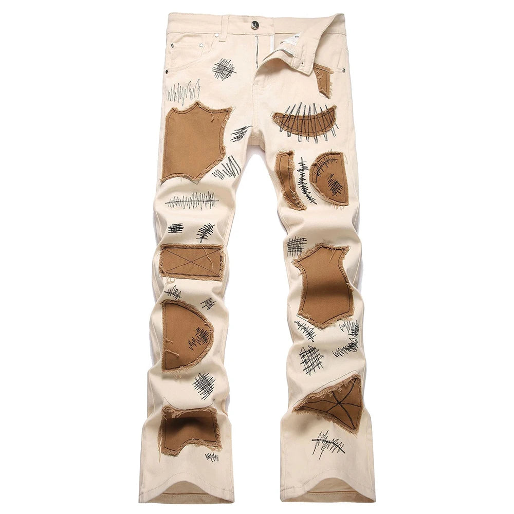 VALIFIED BRONZE GRAFFITI FLARED JEANS