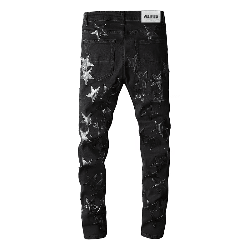 VALIFIED INFINITY BLACK STARS SLIM FIT JEANS
