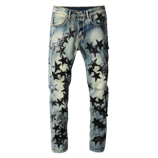VALIFIED BLACK STARS SLIM FIT JEANS