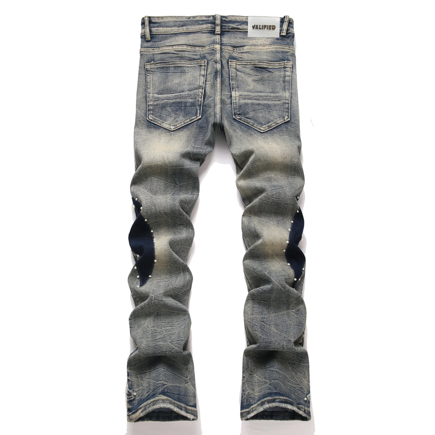 VALIFIED NAVY PEARLSTORM FLARED JEANS