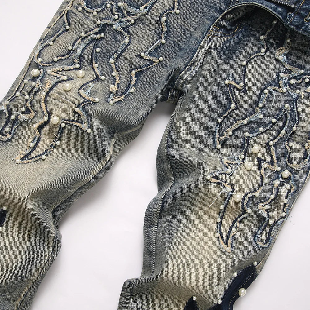 VALIFIED NAVY PEARLSTORM FLARED JEANS