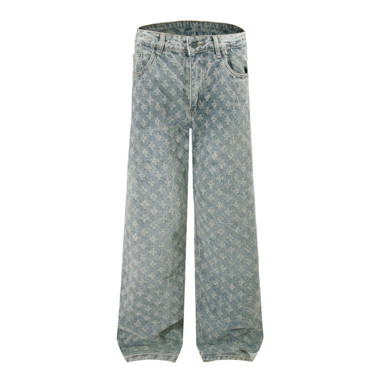 VALIFIED MODERN MONOGRAM STRAIGHT FIT JEANS