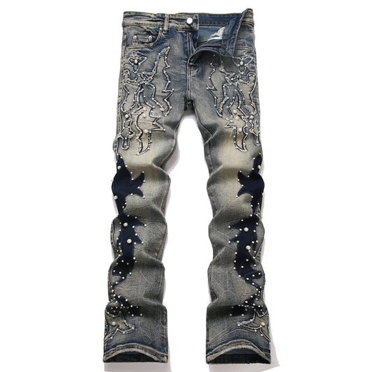 VALIFIED NAVY PEARLSTORM FLARED JEANS