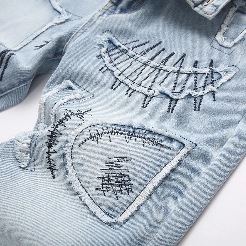 VALIFIED SKYLINE GRAFFITI FLARED JEANS