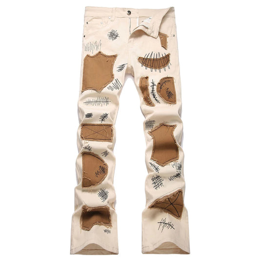 VALIFIED BRONZE GRAFFITI FLARED JEANS